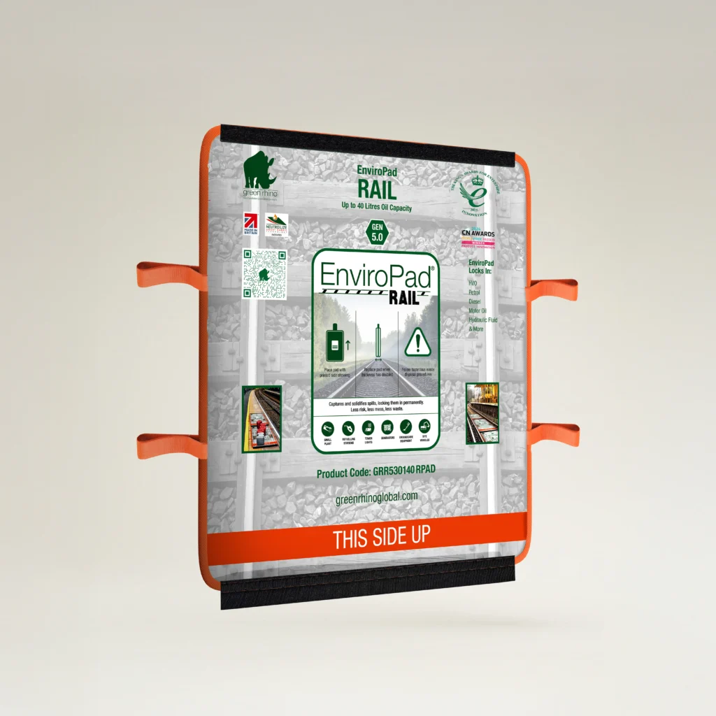 EnviroPad Rail spill mat for rail track