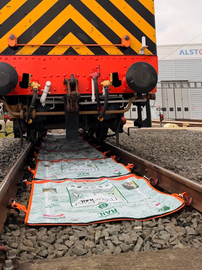 Green Rhino's EnviroPad Rail used at Alstom's Widnes Depot