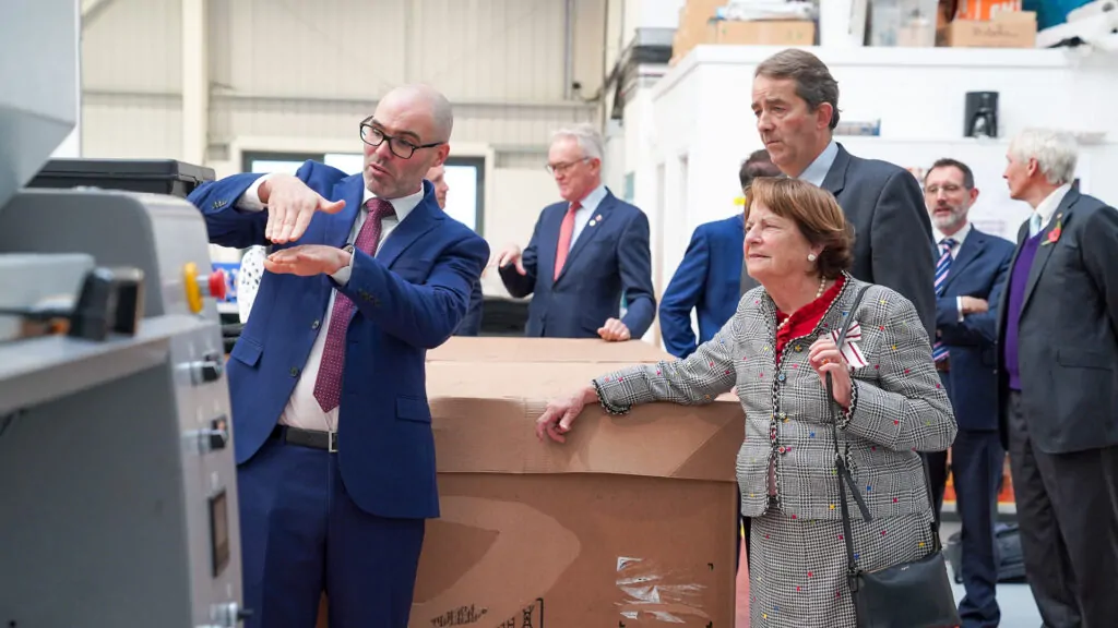 Ross Atkin, managing director of Green Rhino,explainng the production process.