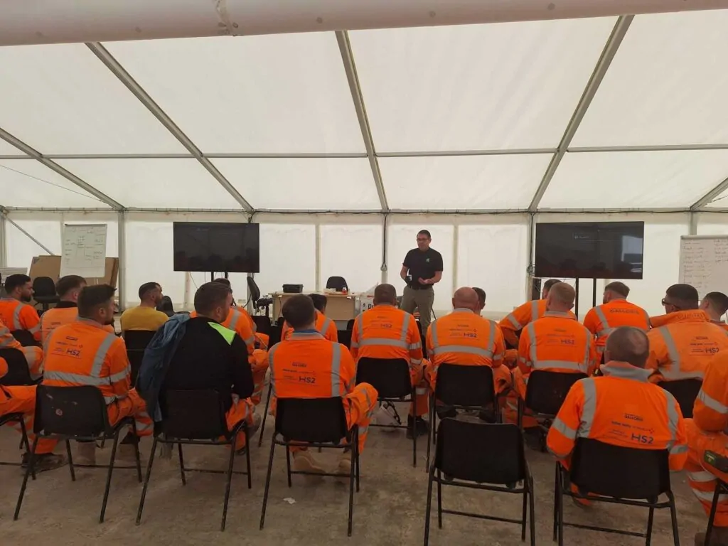 Green Rhino's Adam Leyton delivering Environmental Toolbox Talks.