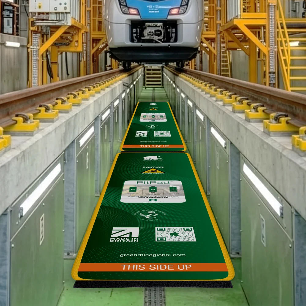 Green Rhino's PitPad sediment filtration for rail maintenance depot