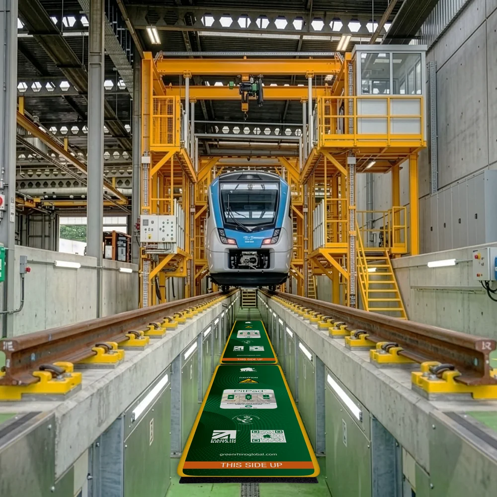 Green Rhino's PitPad sediment filtration for rail maintenance depot